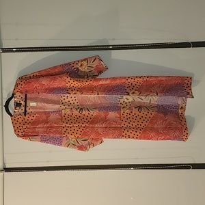 Steve Madden Tropical Patchwork Printed Maxi Kimono